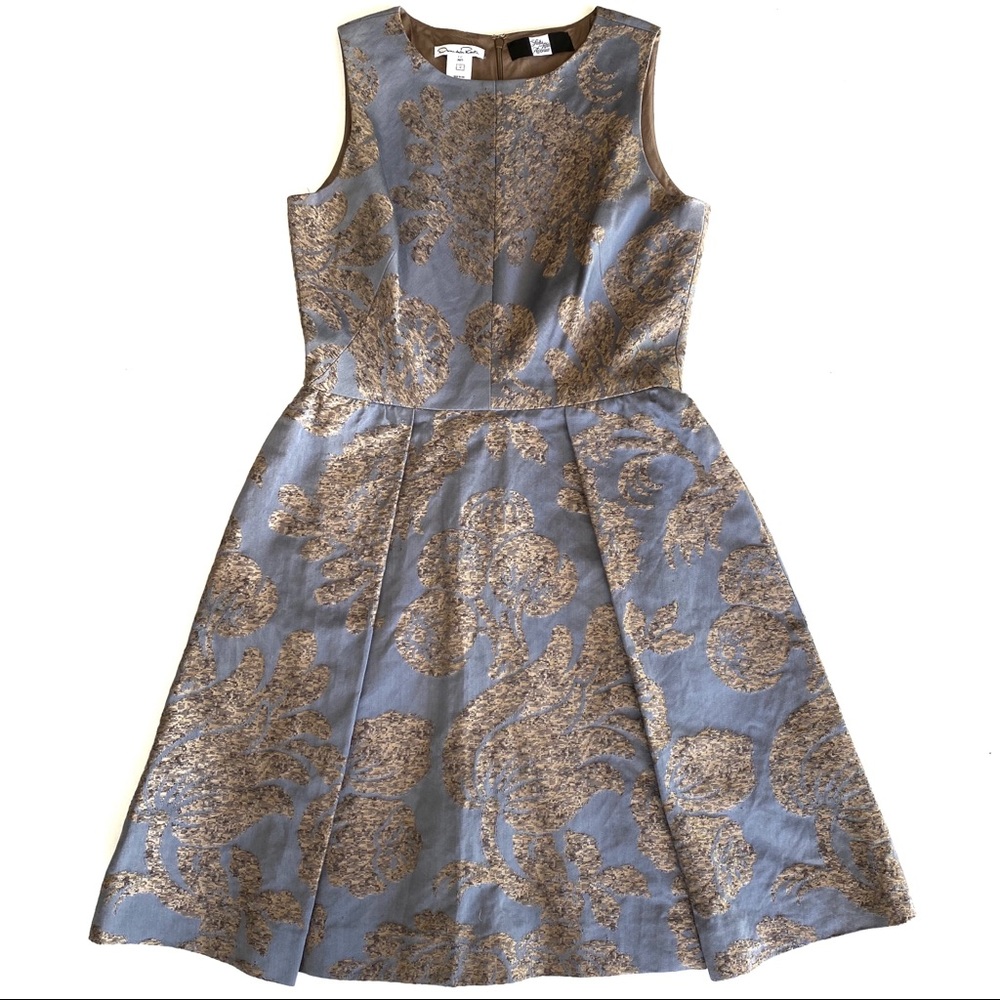 SOLD! Oscar De La Renta Jacquard Brocade Dress - Picture 2 of 8